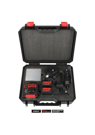 Assur Asr910 360 12 Köşe Su Terazili Lazer Metre Hizalama Kırmız