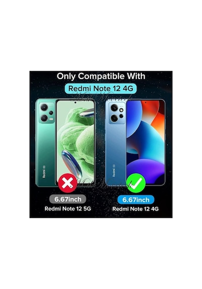 Xiaomi Redmi Note 12 4g Kılıf Yumuşak Premium Silikon 9h Ekran Koruyucu Set Kamera Korumalı Soft Siyah