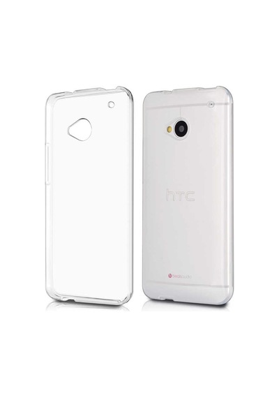 Kvy Htc One M7 Kamera Korumalı Süper Silikon Kılıf Şeffaf