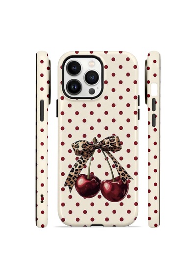 Velvoria Valestra Wild Cherry Bow Apple iPhone Uyumlu 14 Pro Magsafe Koruma Kılıfı Valestra Magline - Wild Cherry Bow
