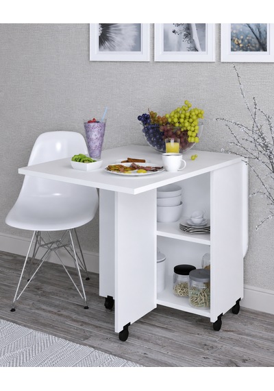 Braun Yemek Masası Çok Amaçlı Açılır Katlanır Beyaz
