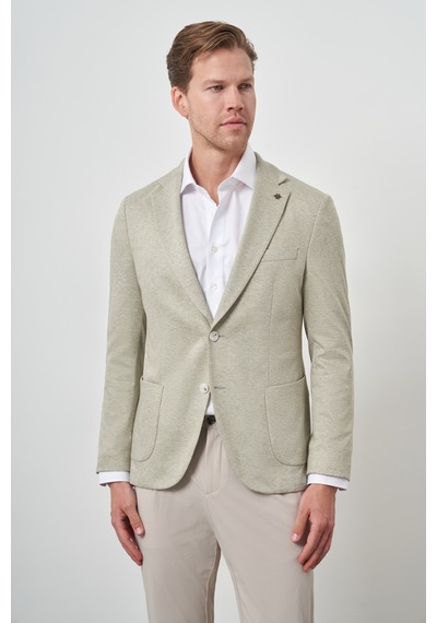 Morven Erkek Yeşil Örme Slim Fit Ceket 25ms002015700 Yeşil