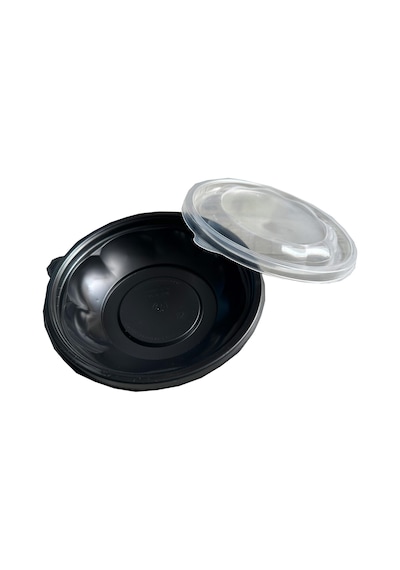 Şeffaf Kapaklı Sıcak Soğuk Isıya Dayanıklı Yemek Salata Kabı Yuvarlak 500 G 10'lu 18 CM