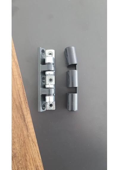 90 Mm Pvc Pimapen Antrasit Gri Quick Çelik Kapı Menteşe 20 Adet