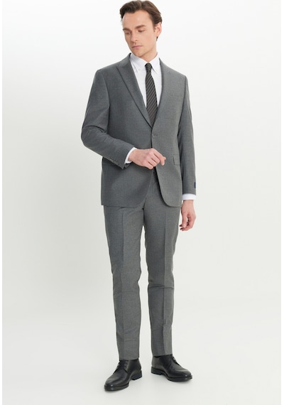 AC&Co / Altınyıldız Classics Erkek Grı Yün Slim Fit Dar Kesim Kırlangıç Yaka Kapak Cepli Takım Elbise Gri AC&Co / Altınyıldız Classics Erkek Grı Yün Slim Fit Dar Kesim Kırlangıç Yaka Kapak Cepli Takım Elbise Gri