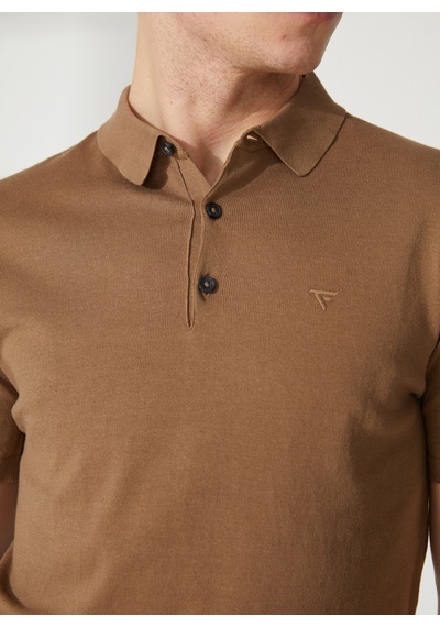 Fred Mello Polo Yaka Slim Fit Kahve Erkek Kazak Fm23s07macortez