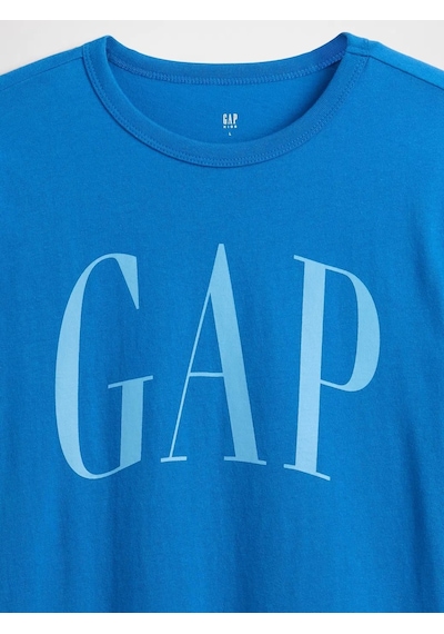 Gap V-frch Logo Arch Tee Mavi