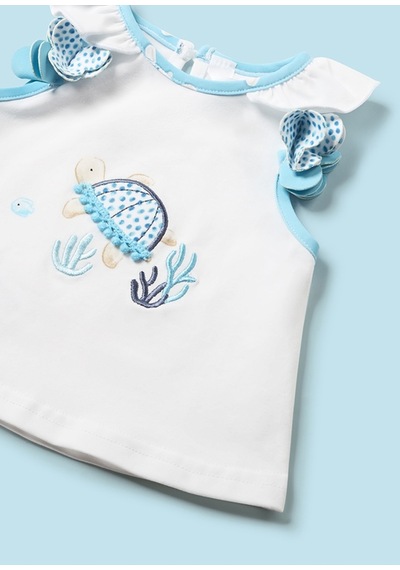Kız Bebek Üçlü Mayo Set Mavi