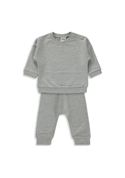 Civil Baby Basic 6-18 Ay Takım - Gri Grimelanj