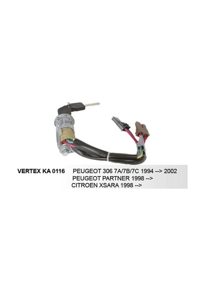 KONTAK ANAHTAR PEUGEOT 306 94-02 PARTNER 1997+ XSARA 98+ 603079 KA0116