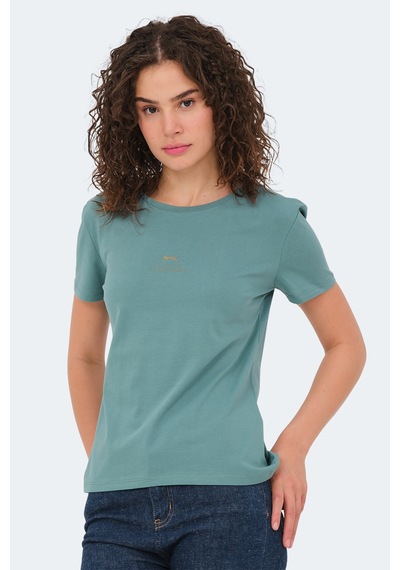 Slazenger Vıraj 3 Lü Set Kadın Tişört Bej - Saks Mavi- Su Yeşili