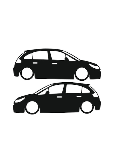 Citroen C4 2004-2010 Basık Kasa Sticker Kelebek Cam Yapıştırması