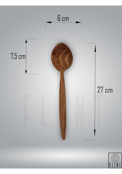 Zeytin Ahşap Tahta Kaşık 2'li Set Tahta Yemek Servis Mutfak Seti