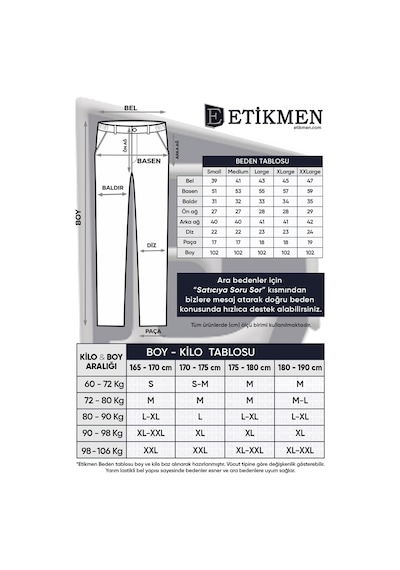 Etikmen Spor Klasik Lacivert Kolay Ütülenebilir Easy Iron Erkek Pantolon Lacivert