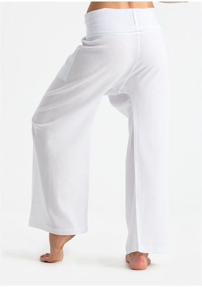 Eliş Şile Bezi Unisex Şile Bezi Balıkçı Pantolon Beyaz Byz Beyaz