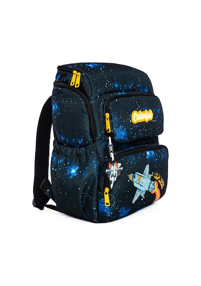 Maxim Space Sırt Çantası - Uzay Temalı Laptop Bölmeli Erkek Okul Çantası İlkokul Siyah