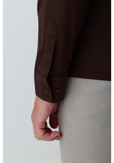 Morven Erkek Kahve Polo Yaka Rayon Sweatshirt 27ks063002400 Kahve