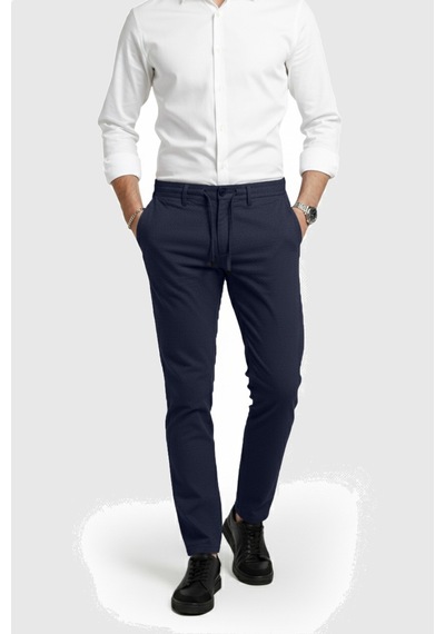 Deepsea Erkek Lacivert Likralı Gofre Kumaş Beli Lastikli İpli Slim Fit Günlük Pantolon 2600650 Lacivert Deepsea Erkek Lacivert Likralı Gofre Kumaş Beli Lastikli İpli Slim Fit Günlük Pantolon 2600650 Lacivert