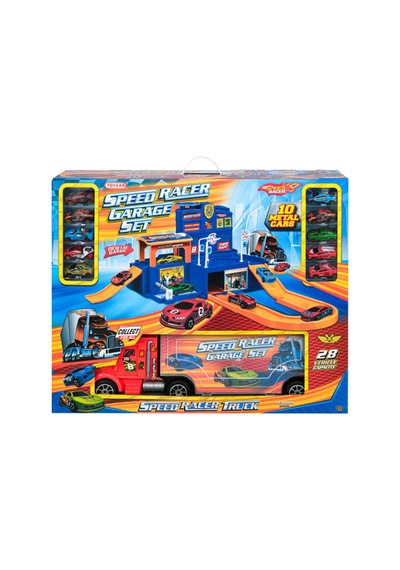 Toysan Speed Racer Tırlı 10 Metal Araçlı Garaj Toy-88