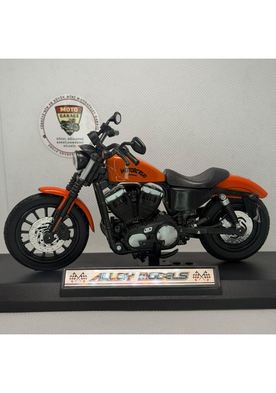 Harley Iron 883 Cruiser Chopper 1:12 Turuncu Diecast Motosiklet