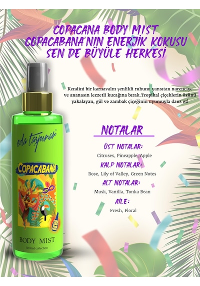 Eda Taşpınar Copacabana Tropikal Vücut Spreyi 200 ML