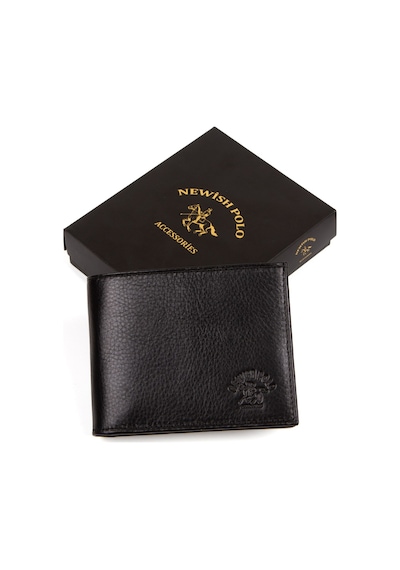 Newish Polo Erkek Hakiki Deri Cüzdan Ve Kartlık - New050 Siyah