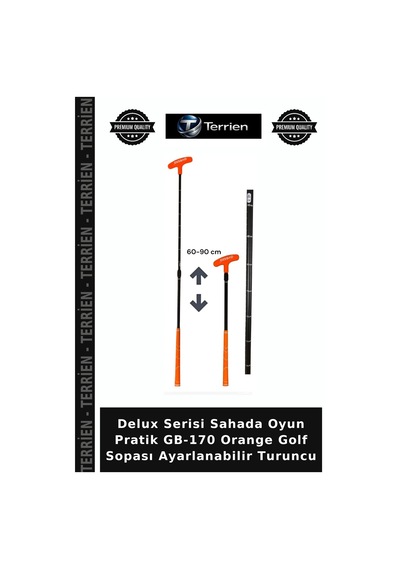 Delux Serisi Sahada Oyun Pratik Gb-170 Orange Golf Sopası Ayarlanabilir Turuncu
