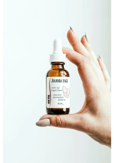 Jojoba Yağı 30 Ml Masaj- Yüz Yogası %100 Saf & Soğuk Sıkım Cilt Saç Tırnak Makyaj Temizleme