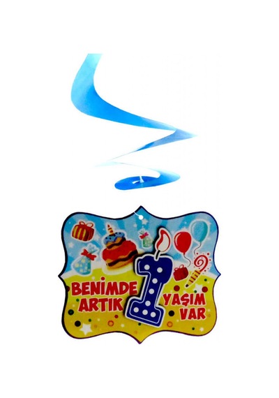 ORTA SÜS ASMALI BENİMDE 1 YAŞIM MAVİ PK:10