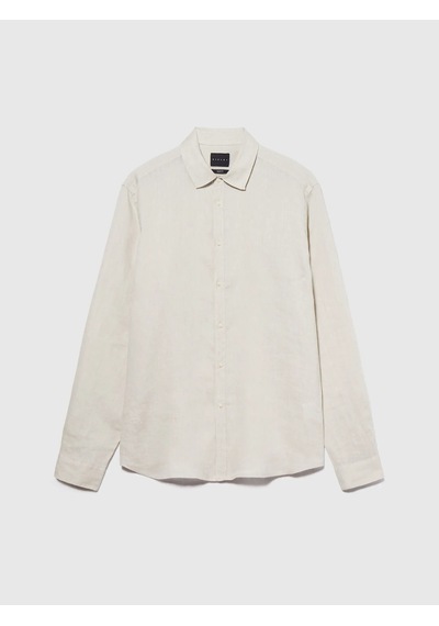 Sisley %100 Keten Regular Fit Gömlek Erkek Bej Gömlek - 325p5bkusq029