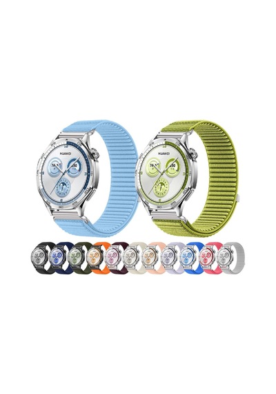 Huawei Honor Magic/magic 2/honor Gs Pro/gs İle Uyumlu Spor Cırtlı Metal Tokalı Kordon 22mm, Siyah