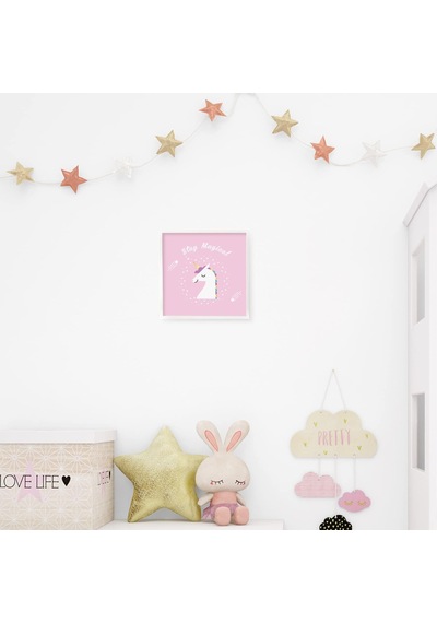 Bebek Odası İçin Unicorn Tasarımlı Çerçeve Çok Renkli