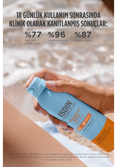 Isdin Fotoprotector Islak Cilt Şeffaf Sprey SPF50 250 ML