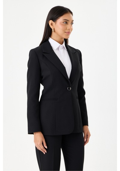 Velnara Moda Siyah Mülakat Klasik Kadın Takım Ebise -tek Düğme Ceket & Dar Paça Pantolon Siyah - 918605984 Siyah Velnara Moda Siyah Mülakat Klasik Kadın Takım Ebise -tek Düğme Ceket & Dar Paça Pantolon Siyah - 918605984 Siyah