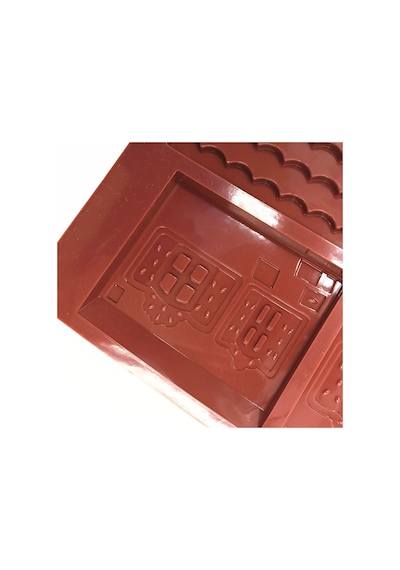 "2 Parçalı 3d Festival Gingerbread Ev Silikon Bakeware Tatil Çikolatası Ve Kurabiye Dekorasyonu İçin Set" Çok Renkli