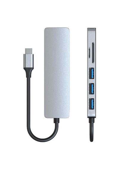Usb Type C To 4k 30hz Hdmi Kablosu Sd Tf Kart Okuyucu Usb 3 0 Çoklayıcı Hub Çevirici Kablo