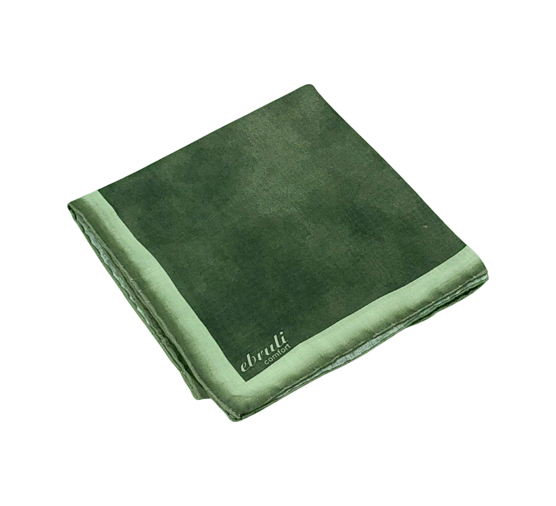 Mim Eşarp Ebruli Soft Pamuklu Desenli Eşarp - 95x95 Cm Haki