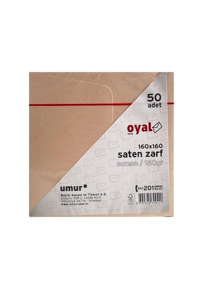 Oyal 08455 160 X 160 160 Gr 50'lı Somon Saten Zarf