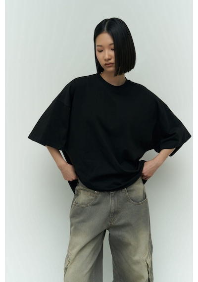 Flood Of Style Need Money Siyah Oversize