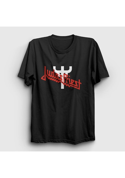 Presmono Unisex Logo V3 Judas Priest T-shirt Siyah