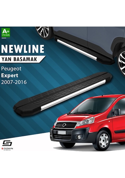 S-dizayn Peugeot Expert 2 Kısa Şase Newline Krom Yan Basamak 213 Cm 2007-2016