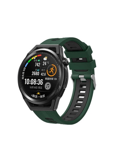 Galaxy Watch 42mm Krd-55 Uyumlu Kordon-els-yeşil-siyah