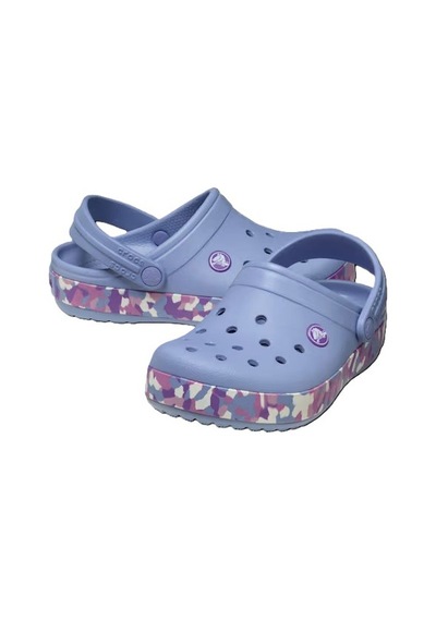 Crocs Crocband Glow Confetti Band Clog Unisex Çocuk Terlik 212523 Çelik Mavi
