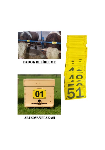 100 Adet Sarı Arı Kovan Belirleme -fidan Belirleme -et Pay Belirleme Plakası-padok Belirleme