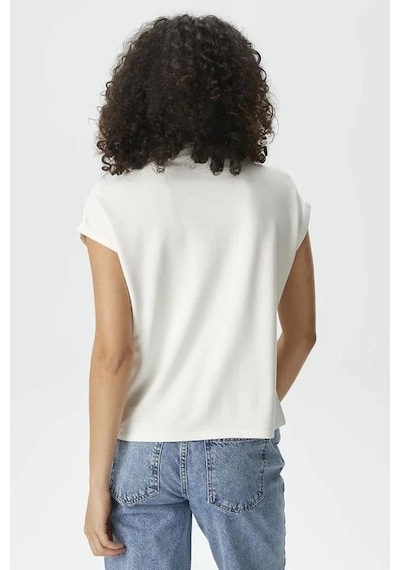 Kadın Nautica Kısa Kollu Relaxed Fit Polo Gömlek - Beyaz Beyaz