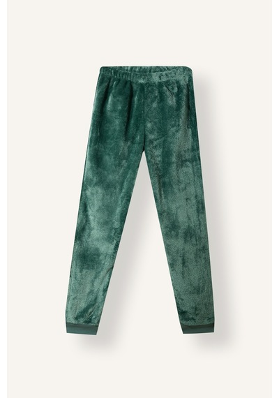 Defacto Baskılı Reglan Kollu Üst Lastikli Paça Pelüş 2li Pijama Takımı Erkek Çocuk I3392a826cwgn469 Yeşil-gn469