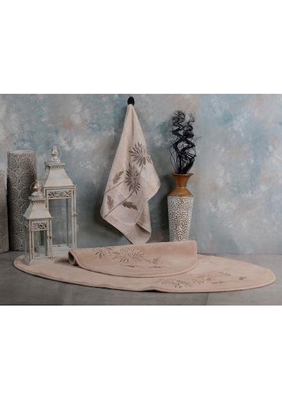 Leydi Home Nergiz Cappucino Banyo Paspası 3 Parça Diğer