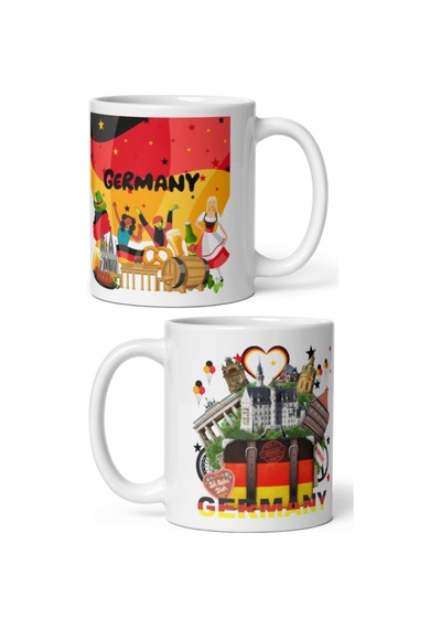 Almanya Kupa Bardak 2 Adet Seyahat Hatıra Germany Mug