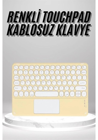 Mey İthalat Touchpad Uyumlu Bluetooth Klavye Slim Kablosuz Wifi Q Klavye
