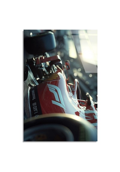 Formula 1 Aracı Cam Tablo 35x50 Cm Deg1522